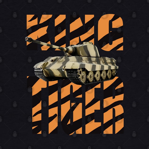 German King Tiger Tank WWII by Dirty Custard Designs 